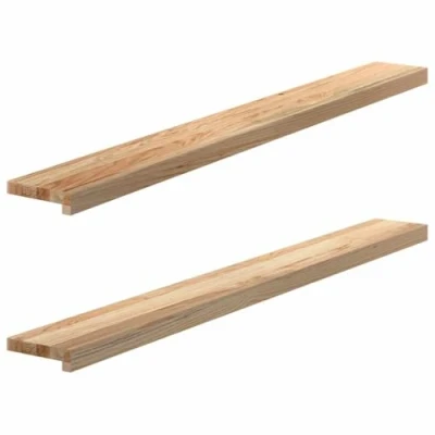 Afbeelding van Vensterbanken 2 st onbehandeld 140x15x2 cm massief eikenhout