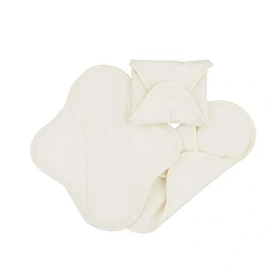 Afbeelding van ImseVimse Wasbaar bio maandverband mini / inlegkruisjes Wit 3 stuks