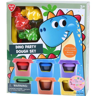 Afbeelding van Play Dino Feest Kleiset, 6 Kleipotjes