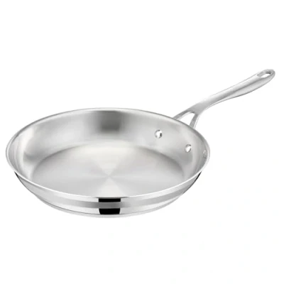 Image de Tefal Cook Smart Poêle en acier inoxydable sans revêtement, 24 cm avec poignée rivetée, Convient pour plaques à induction, Inox, E3110455
