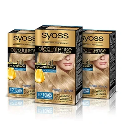 Afbeelding van Syoss Oleo Intense Extreme Haarverf 12 00 permanente haarkleur zonder ammoniak professionele dekking van wit haar stylingresultaten (3 stuks)