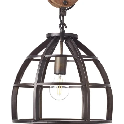 Afbeelding van hanglamp Matrix Zwart Ø34x147 cm Hout Brilliant