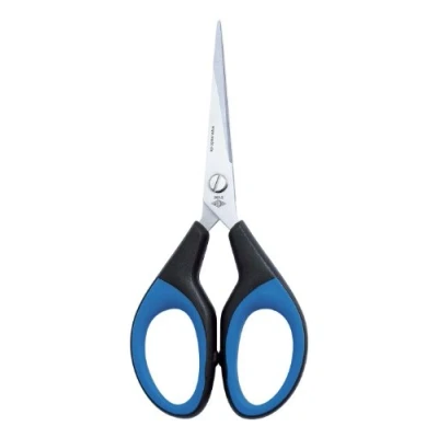 Afbeelding van WEDO schaar Soft Cut, puntig, lengte: 152 mm, zwart/blauw