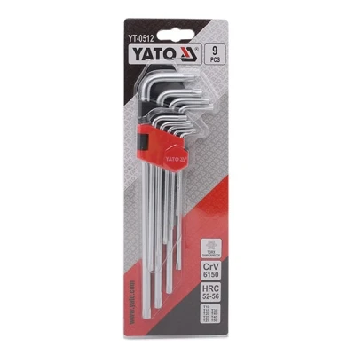 Afbeelding van YATO YT 0512 Haakse schroevendraaierset T10 T50 Chroom vanadium staal 9