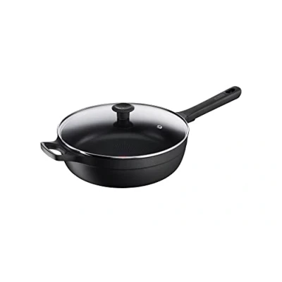 Afbeelding van Tefal G61237 Trattoria Pro stoofpan 28 cm met deksel gegoten aluminium veilige antiaanbaklaag temperatuurweergave geschikt voor alle warmtebronnen