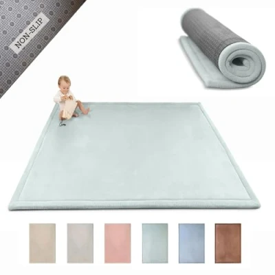 Afbeelding van Zjxsneh Antislip speelmat van traagschuim voor baby&#039;s, 200 x 150 2,5 cm, groen
