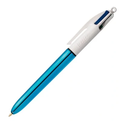 Image de Stylo à bille Bic Shine 4 couleurs Bleu