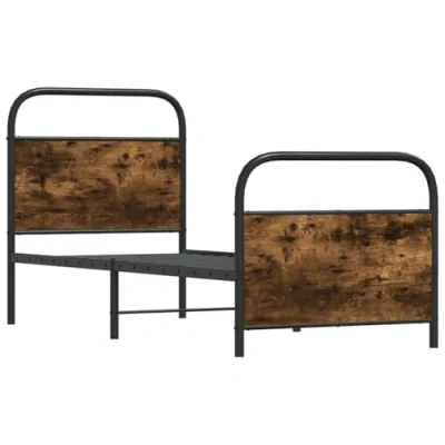 Afbeelding van vidaXL Bedframe zonder matras bewerkt hout gerookt eiken 80x200 cm