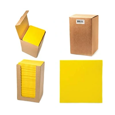 Afbeelding van Alvotex Chic Airlaid 100 handdoeken Maritim Maritiem 1/4 laags stofachtig premium kwaliteit geel 20x20 cm