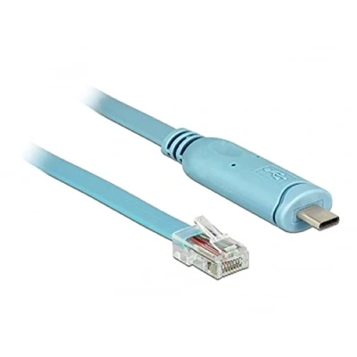 Afbeelding van USB C (m) naar RJ45 seriële RS232 adapter / grijs 3 meter