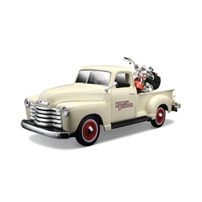Afbeelding van Maisto 1/24 Chevrolet 3100 Pick up 1950 + motorcrème, 32194
