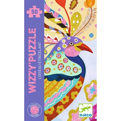 Afbeelding van Djeco puzzel sprankelende vogel 50st
