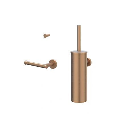 Afbeelding van IVY toilet accessoires set Geborsteld Mat Koper PVD