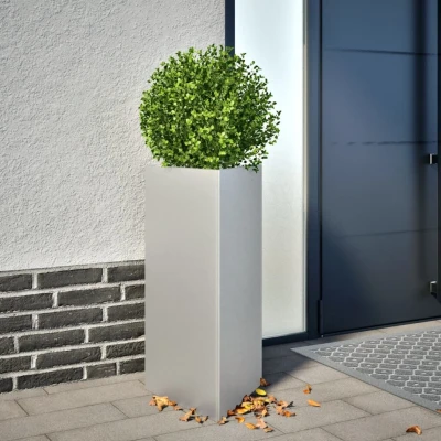 Afbeelding van vidaXL Plantenbak driehoek 40x34,5x70 cm gegalvaniseerd staal