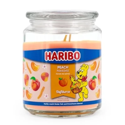 Afbeelding van Haribo Geurkaars Peach Paradise 510g