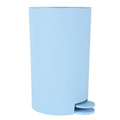 Afbeelding van MSV Pedaalemmer kunststof lichtblauw 3L klein model 15 x 27 cm Badkamer/toilet