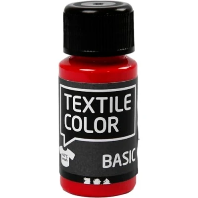Afbeelding van Textielverf Kledingverf Primair Rood Basic Textile Color Creotime 50 ml