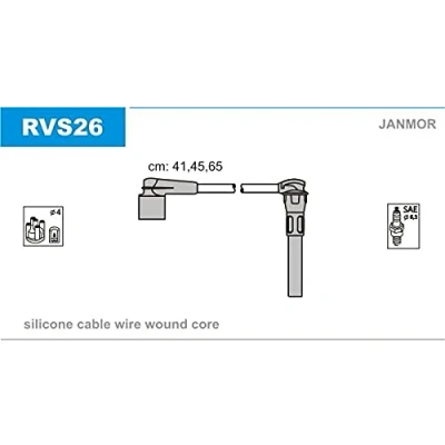 Afbeelding van JANMOR RVS26 Bougiekabelset ROVER: 75
