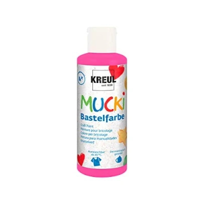Afbeelding van MUCKI Roze Knutselverf 80ml Dermatologisch getest, parabenenvrij, glutenvrij, lactosevrij, veganistisch