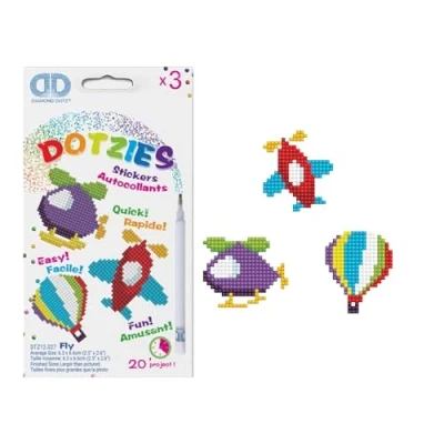 Afbeelding van Diamond painting Stickers Kinderen/Volwassenen DTZ12.027 Dotz® vliegen Ronde steentjes Volledig pakket