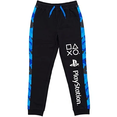 Afbeelding van Playstation Lounge Broek Jongens Zwart Game Console Pyjama Joggers PJ, zwart.