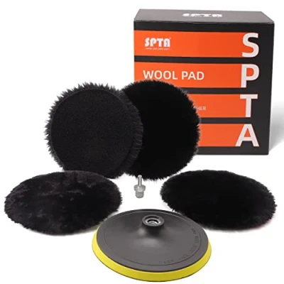 Afbeelding van SPTA 5 stuks 180 mm polijstspons van wol polijstpads voor polijstmachine