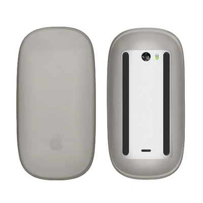 Afbeelding van kwmobile Siliconen beschermhoes geschikt voor Apple Magic Mouse 1 / 2 Zachte muis hoes Meer grip Deels doorschijnend zwart