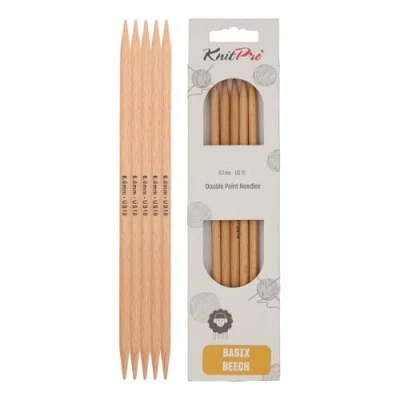Afbeelding van KnitPro Basix Birch sokkennaalden 20cm 6.00mm.