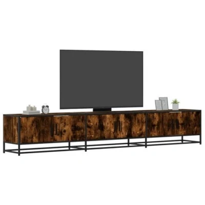 Afbeelding van vidaXL Tv meubel 240x35x41 cm bewerkt hout gerookt eikenkleurig