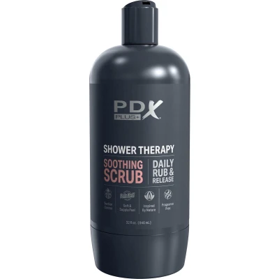 Afbeelding van PDX Plus Douche Therapie Kalmerende Scrub Lichtbruin Levensecht Gevoel