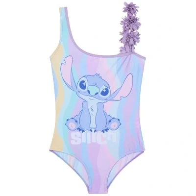 Afbeelding van Get Trend Badpak voor meisjes, 1 delig, rekbaar, comfortabel, kawaii, badmode tieners, zwembad, strand, cadeau Multi Stitch, 9 10 jaar