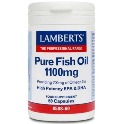 Afbeelding van Lamberts Pure visolie 1100 mg omega 3 60 capsules