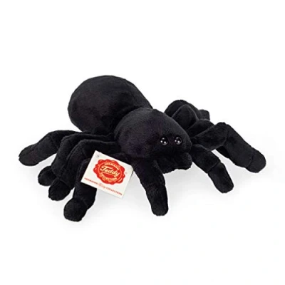 Afbeelding van Hermann Teddy Knuffeldier Vogelspin zachte pluche stof premium knuffels zwart 16 cm Spinnen