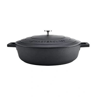 Afbeelding van Braadpan, Laag, Gietaluminium, 32 CM, 5 L, Zwart MasterClass