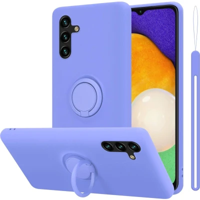 Afbeelding van Cadorabo Hoesje geschikt voor Samsung Galaxy A13 5G in LIQUID LICHT PAARS Beschermhoes van flexibel TPU silicone Case Cover met ring