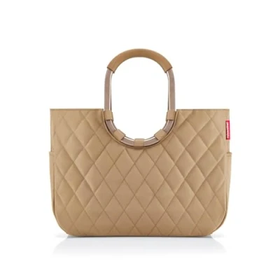 Afbeelding van reisenthel loopshopper L Sac solide avec compartiments pratiques en bouteilles PET recyclées Design charmant et imperméable doré, Rhombus Ginger, L, sport