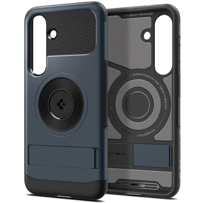 Afbeelding van Spigen Hoesje Geschikt voor Samsung Galaxy S25 Slim Armor Mag donkergrijs