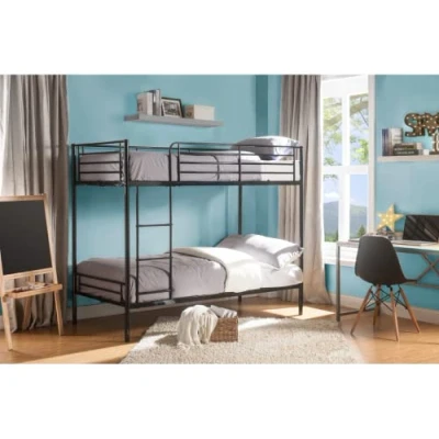 Afbeelding van Stapelbed DUOTIS II 2 x 90 190 cm Zwart L 197.5 H 160 D 96