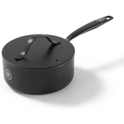 Afbeelding van BE Living Sauspan met Deksel Ø 18cm PFAS vrije steelpan inductie Geschikt voor alle warmtebronnen Zwart