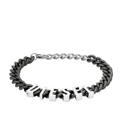 Afbeelding van Diesel Bracelet Armband, Heren, Maat: One Size, Gunmetal