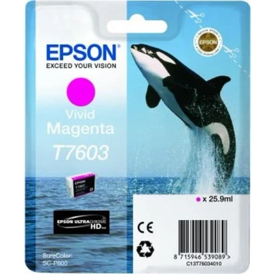 Afbeelding van Epson T7603 (C13T76034010) Inktcartridge Vivid magenta