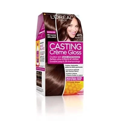 Afbeelding van L&#039;Oréal Paris Casting Cream Gloss, Haarkleuring Ton sur Ton, Zonder Ammoniak, Kleur Marron Glacé (bruin) (415)