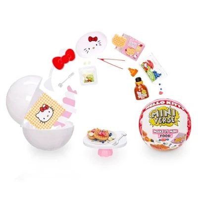 Image de MGA&#039;s Miniverse Make It Mini Food Sanrio Hello Kitty Objets à Collectionner, Emballage Opaque Mystère, Jeu Résine DIY, Réplique de Nourriture À Partir 8 Ans, NON COMESTIBLE