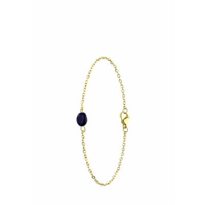 Afbeelding van Lucardi CHIC Armband goldcoloured/blue, Dames, Maat: One Size, Gold/coloured/blue
