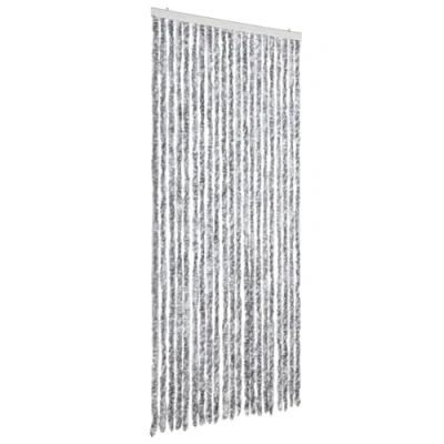 Afbeelding van vidaXL Vliegengaas, wit en grijs, 90 x 200 cm, chenille
