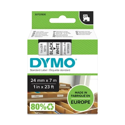 Image de DYMO Ruban D1 24 mm noir sur blanc