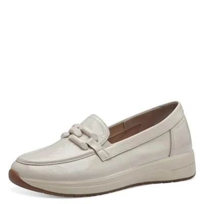 Afbeelding van Tamaris Comfort Instappers, Dames, Maat: 39, Creme patent Leer