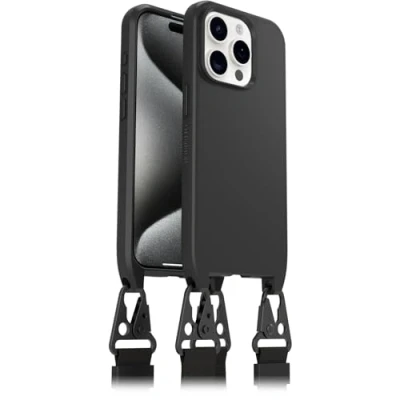 Image de OtterBox React Series Coque de protection pour téléphone portable collier compatibilité avec MagSafe noir Apple iPhone 15 Pro