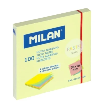 Afbeelding van 100 zelfklevende notities, alternatieve kleuren, 76 x mm, serie Pastel MILAN®