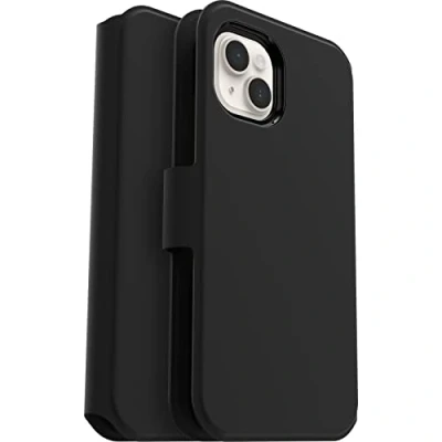 Image de OtterBox Strada Series Via Boîtier de protection étui à rabat pour téléphone portable polyuréthane, polycarbonate noir Apple iPhone 14 Plus